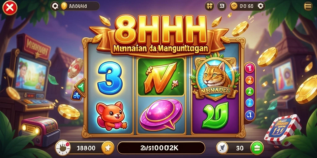 Tampilan gameplay Slot yang menarik dan penuh warna di 8HHH.