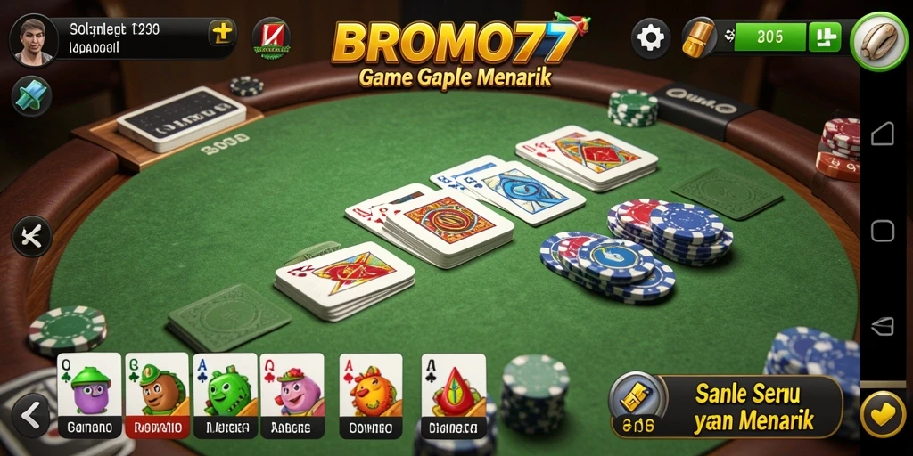 Tampilan gameplay Gaple yang menarik dari BROMO77.