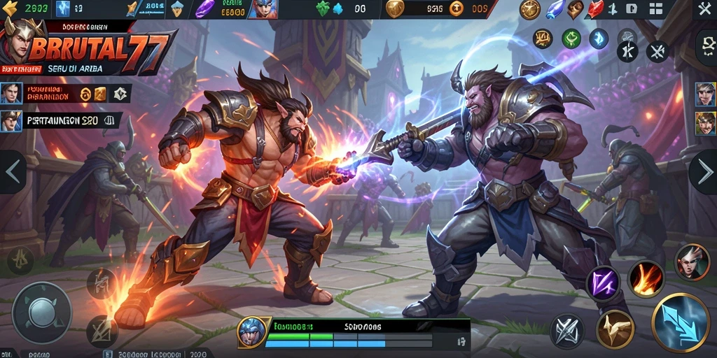 Gameplay epik dalam BRUTAL77 yang penuh aksi dan strategi.