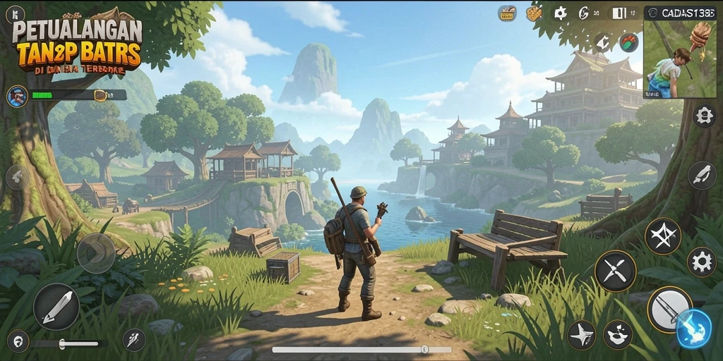 Screenshot gameplay CADAS138 yang menunjukkan eksplorasi dunia terbuka.