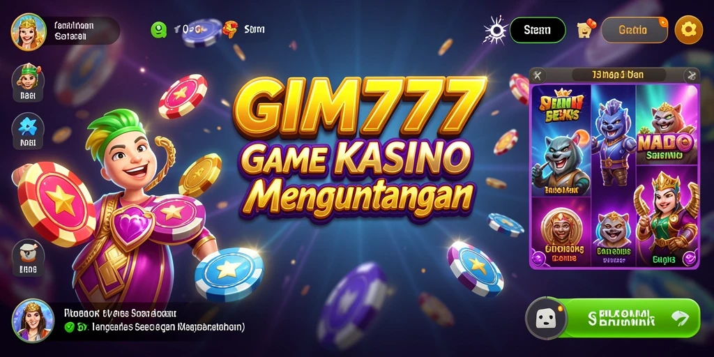 Tampilan gameplay seru dari GIM777 yang menunjukkan berbagai permainan Kasino.