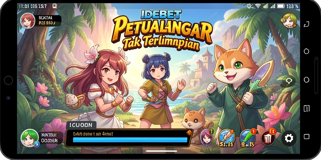 Screenshot gameplay IDEBET menampilkan aksi seru dan karakter Anime.