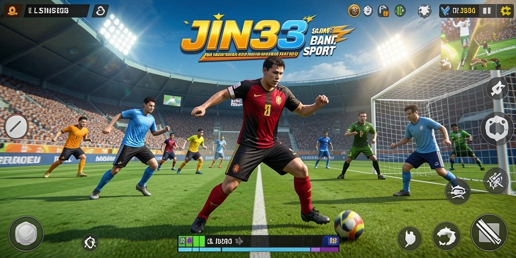 Tampilan gameplay menarik di JIN33 dengan aksi olahraga seru.