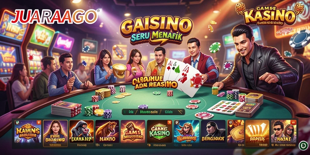 Screenshot JUARAGO menunjukkan gameplay Kasino yang sangat seru.
