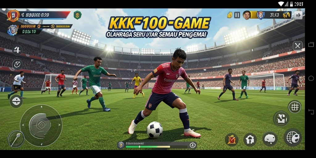 Tampilan gameplay KPK100 yang seru dan penuh aksi olahraga.