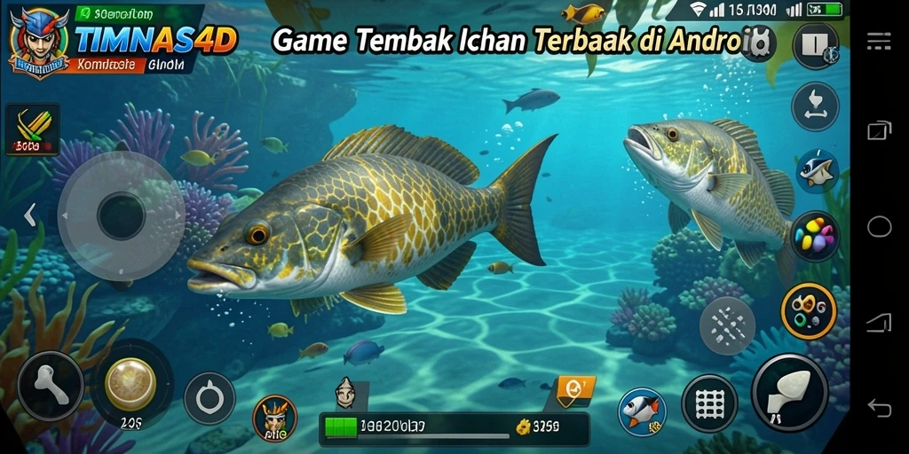 Tampilan gameplay seru TIMNAS4D saat menangkap ikan.