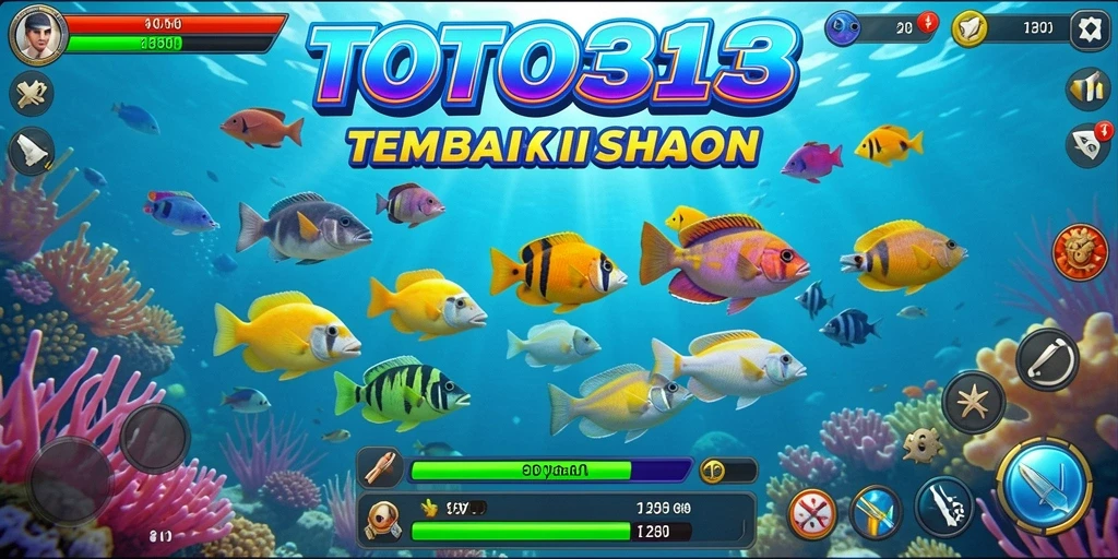 Gameplay Tembak Ikan yang seru dan penuh warna.