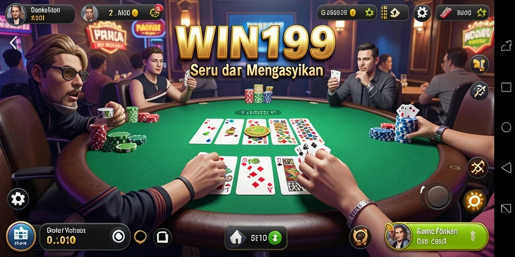 Tampilan gameplay penuh aksi dari WIN199 di Poker.
